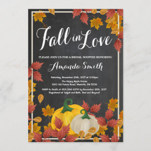 Fall Bridal Shower invitation Chalkboard