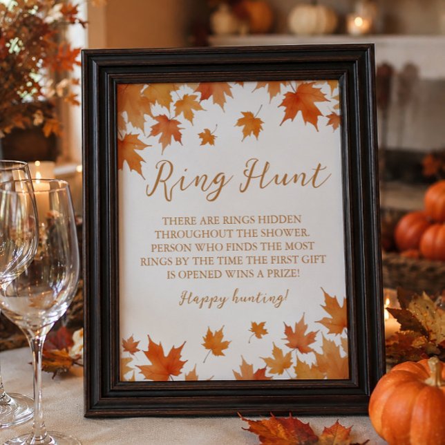 Fall Bridal Shower Ring Hunt Game Poster (Creator Uploaded)