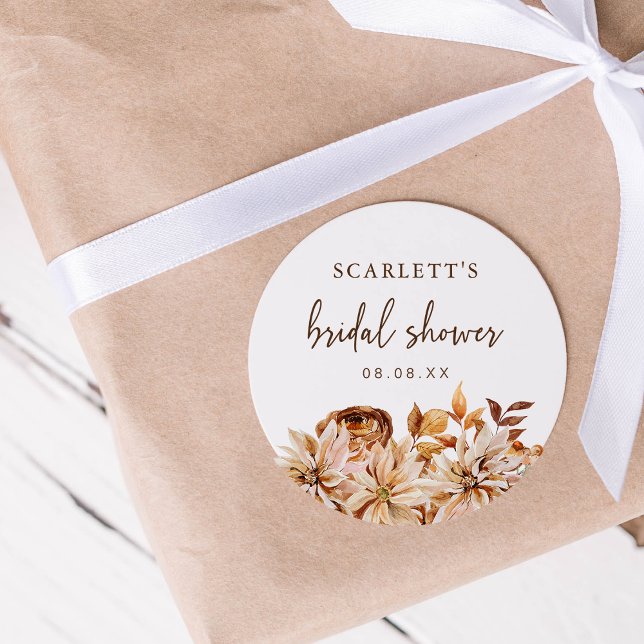Fall Bridal Shower Sticker (Fall Bridal Shower Sticker
)