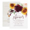Fall Bridal Shower Sunflower Roses Burgundy Red