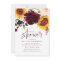 Fall Bridal Shower Sunflower Roses Burgundy Red