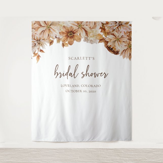 Fall Bridal Shower Tapestry (Front)