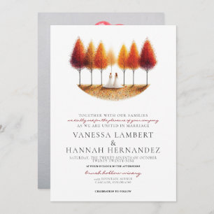 Fall Brides Wedding Invitation