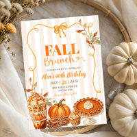Fall Brunch Birthday Invitation