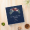 Fall Burgundy Floral Navy Blue Wedding Album