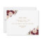 Fall Burgundy Marsala Floral Be My Maid of Honour