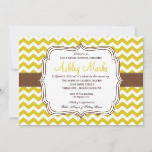 Fall Burt Yellow chevron INvitation