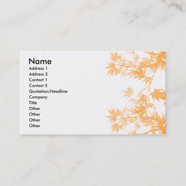 Fall Business Card (Front)