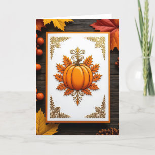 Fall Card, Happy Fall Card, Autumn Card,Halloween Holiday Card