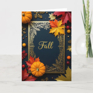 Fall Card, Happy Fall Card, Autumn Card,Halloween Holiday Card