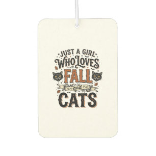 Fall Cat Lover Vintage Halloween Shirt Design_1 Air Freshener