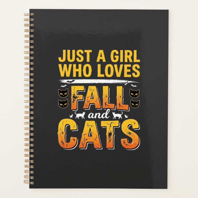 Fall Cats Girl Halloween Design_1 Planner (Front)
