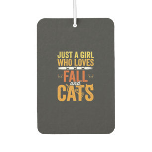 Fall Cats Girl Lover Halloween Design Air Freshener