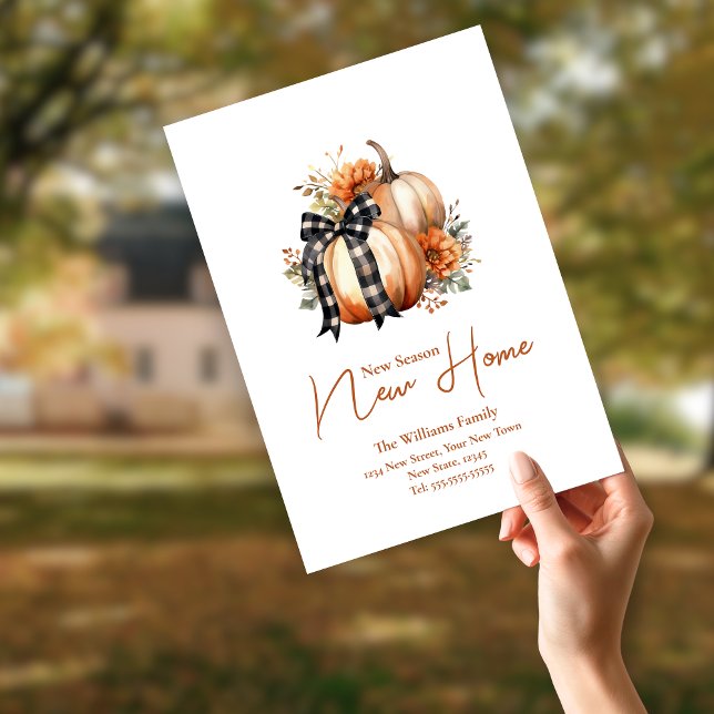 Fall Change of Address New Season New Home  Postcard (Creator Uploaded)