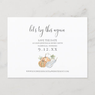 Fall Change the Date Save the Date Announcement Postcard