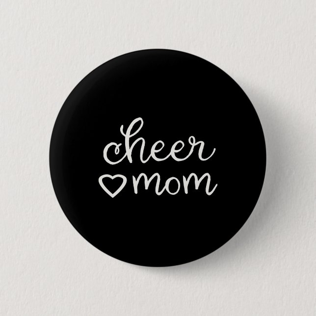 Fall Cheer Mom Cheerleading Cheerleader Mama Mothe 2 Inch Round Button (Front)