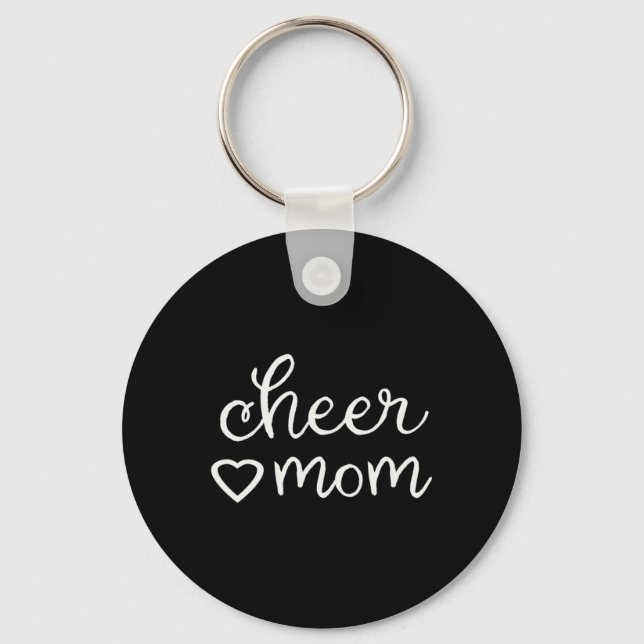 Fall Cheer Mom Cheerleading Cheerleader Mama Mothe Keychain (Front)