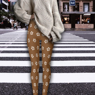 Fall Chestnut Flowers  Leggings