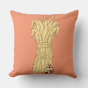 Fall Chipmunk And Haystack Throw Pillow