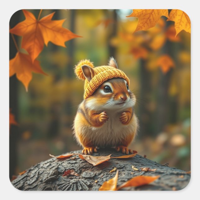 Fall Chipmunk Sticker (Front)