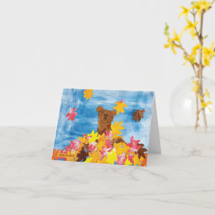 Fall Choco Bear - Kids Art for Choc Card