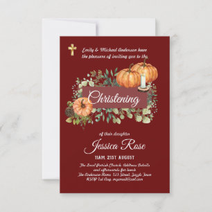 FALL Christening Invites Baptism 