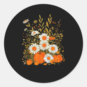 Fall Christian Praise Him Jesus Thanksgiving Bible Classic Round Sticker