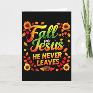 Fall Christian Thanksgiving Autumn Jesus My Favour Card