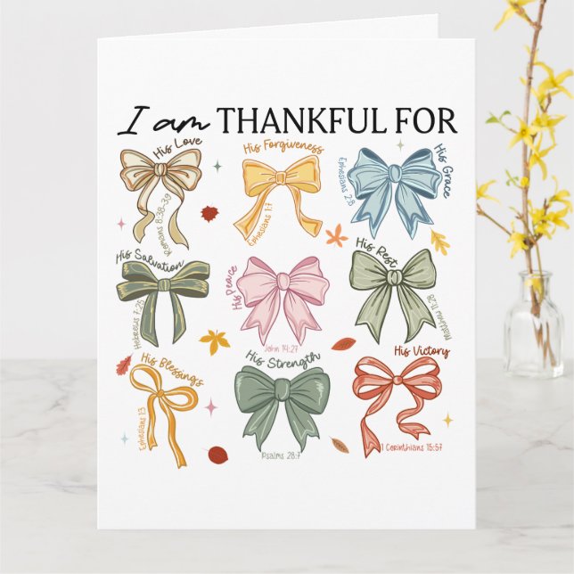 Fall Christian Thanksgiving Card (Yellow Flower)