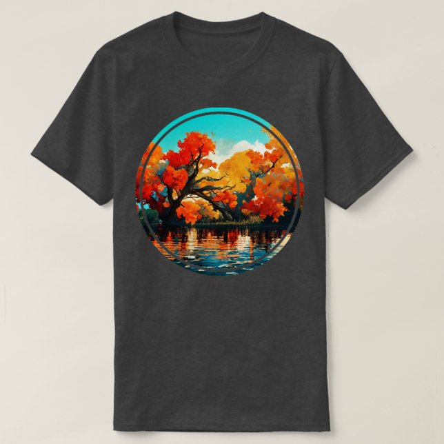 Fall circle design T-Shirt (Design Front)