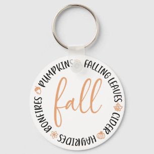 Fall Circle Keychain