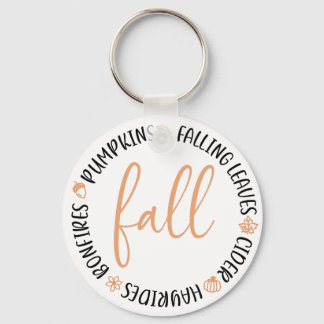 Fall Circle Keychain