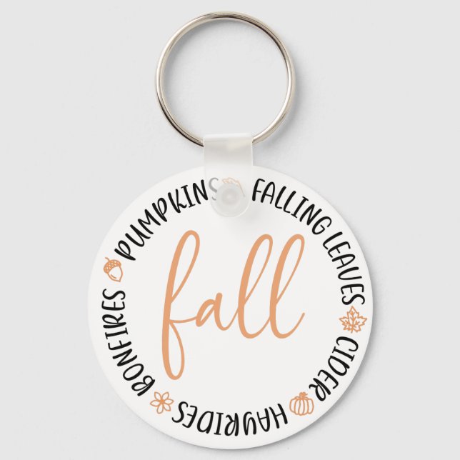 Fall Circle Keychain (Front)