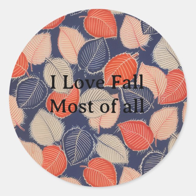 Fall Classic Round Sticker (Front)
