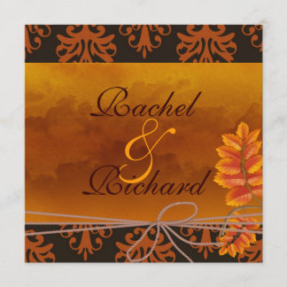 Fall CLASSY Wedding INVITATION