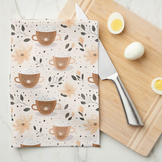 Fall Coffee Break  Kitchen Towel (Quarter Fold)