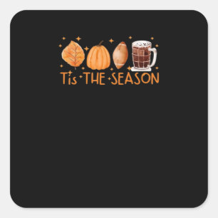 Fall Coffee Cute Lover Halloween Pumpkin Latte Dri Square Sticker