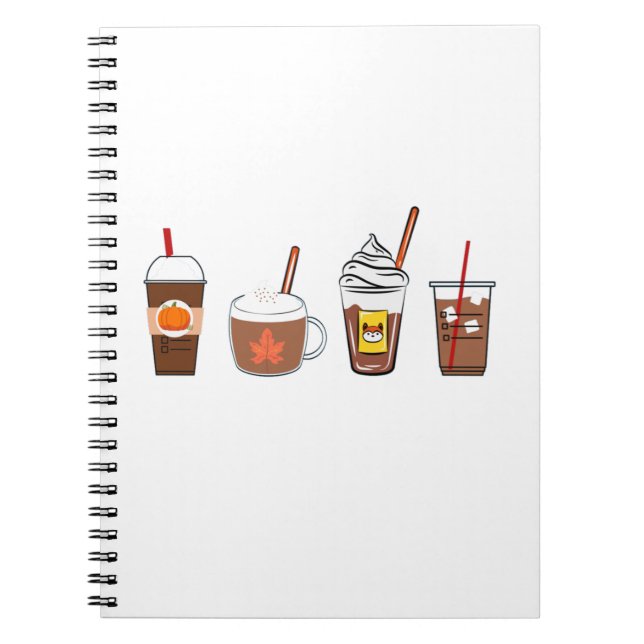 fall coffee pumpkin spice autumn notebook (Front)