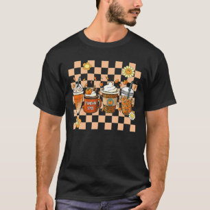 Fall Coffee Pumpkin Spice Junkie Latte Autumn Coff T-Shirt