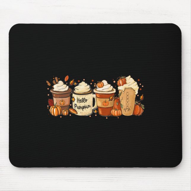 Fall Coffee Pumpkin Spice Latte Drinks Autumn Than Mouse Pad (Front)