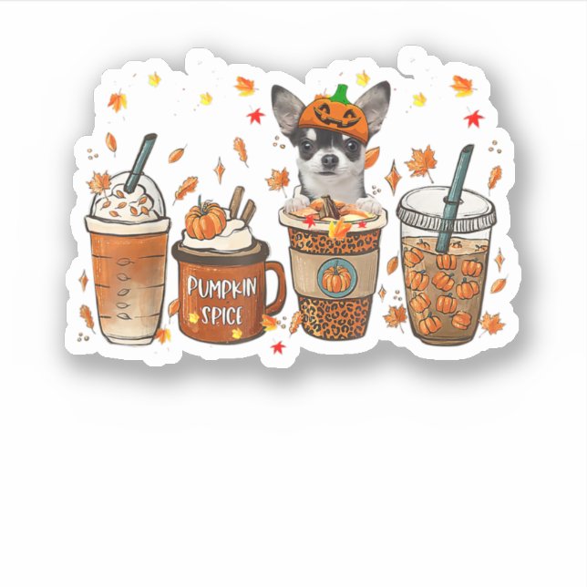 Fall Coffee Pumpkin Spice Latte Iced Autumn Chihua (Front)