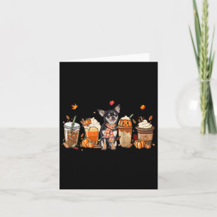 Fall Coffee Pumpkin Spice Latte Iced Autumn Chihua Card