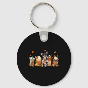 Fall Coffee Pumpkin Spice Latte Iced Autumn Chihua Keychain