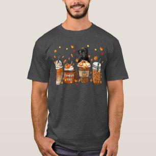 Fall Coffee Pumpkin Spice Latte Iced Autumn Pug  T-Shirt