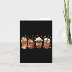 Fall Coffee Pumpkin Spice Latte Iced Warm Cozy Aut Card