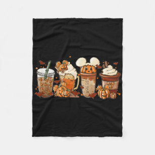 Fall Coffee Pumpkin Spice Latte Iced Warm Cozy Aut Fleece Blanket