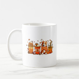 Fall Coffee with Corgi Pumpkin Spice Latte Lovers Mug