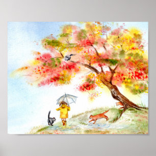 Fall Color Sakura Poster