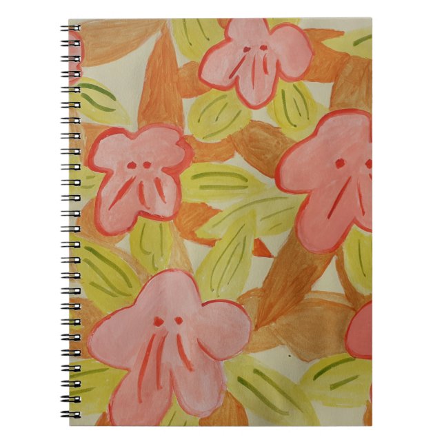 Fall Colored Flowers Notebook (Front)