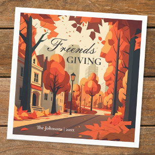 Fall Colors Friendsgiving Art Napkin